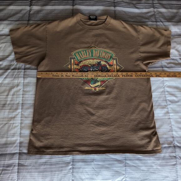 VTG 1990 Harley Davidson T Shirt XL 3D Emblem Single Stitch 90s Milwaukee Motor - Picture 8 of 10